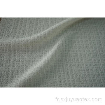 Polyester 4 voies Spandex Crinkle Check Tissu Teint